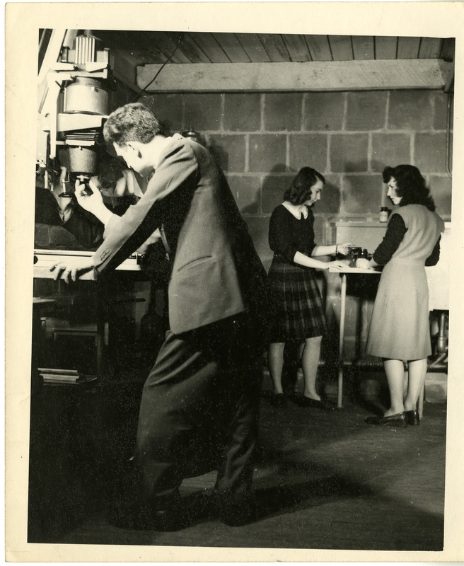 Students in darkroom