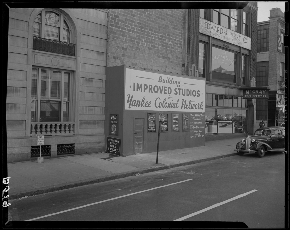 WNAC studio front and Coca-Cola