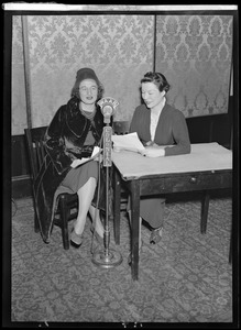 Ruth Moss and unidentified woman at WAAB