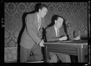 Dick Cobb and William O'Connell of WNAC