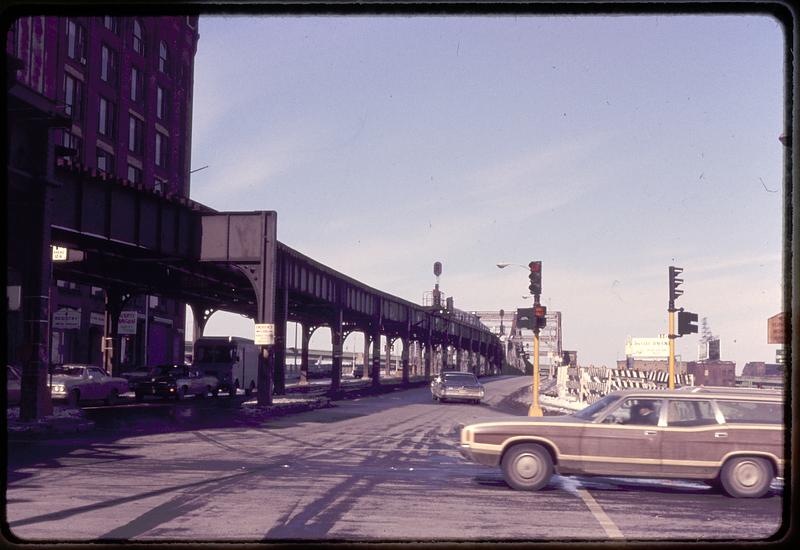 M.B.T.A. trestle Charles River Bridge Boston