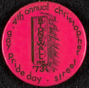 4th Annual Christopher Street Gay Pride Day 1973 button