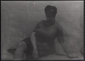 Anna sitting and posing