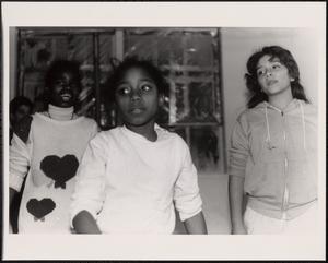 Trio of girls performing