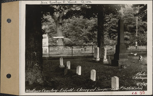 Cheney and Sawyer, Woodlawn Cemetery, old section, lots 7, 22, Enfield, Mass., Sept. 7, 1928