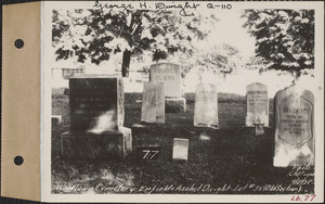 Asahel Dwight, Woodlawn Cemetery, old section, lot 35, Enfield, Mass., Sept. 8, 1928