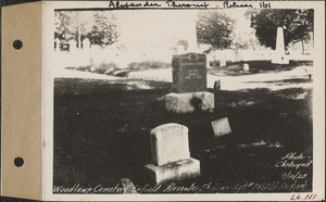 Alexander Theroux, Woodlawn Cemetery, old section, lot 75, Enfield, Mass., Sept. 10, 1928