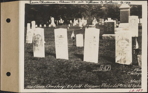 Benjamin Phelps, Woodlawn Cemetery, old section, lot 117, Enfield, Mass., Sept. 14, 1928