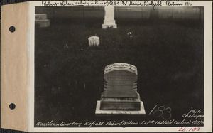 Robert Wilson, Woodlawn Cemetery, old section, lot 162, Enfield, Mass., Sept. 17, 1928