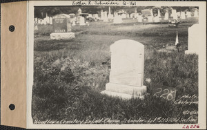 Charles Schneider, Woodlawn Cemetery, old section, lot 215, Enfield, Mass., Sept. 24, 1928