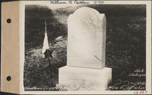 William Ballou, Woodlawn Cemetery, old section, lot 216, Enfield, Mass., Sept. 24, 1928