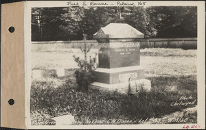 Charles N. Doane, Pine Grove Cemetery, lot 33, North Dana, Mass., Sept. 25, 1928