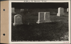 C. A. Gleason, Pine Grove Cemetery, lot 50, North Dana, Mass., Sept. 25, 1928