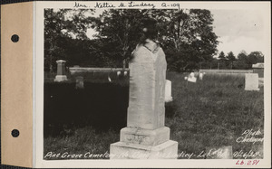 Asa Lindsey, Pine Grove Cemetery, lot 96, North Dana, Mass., Sept. 26, 1928