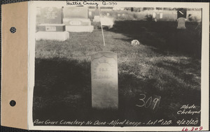 Alfred Knapp, Pine Grove Cemetery, lot 128, North Dana, Mass., Sept. 27, 1928