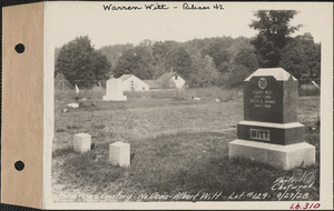 Albert Witt, Pine Grove Cemetery, lot 129, North Dana, Mass., Sept. 27, 1928