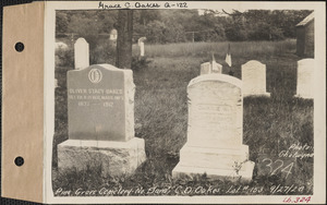 C. D. Oakes, Pine Grove Cemetery, lot 153, North Dana, Mass., Sept. 27, 1928