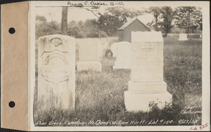 William Hartt, Pine Grove Cemetery, lot 154, North Dana, Mass., Sept. 27, 1928