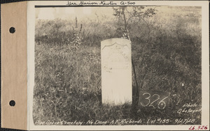 Asa F. Richards, Pine Grove Cemetery, lot 155, North Dana, Mass., Sept. 27, 1928