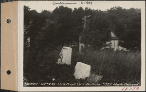 Haskell, Pine Grove Cemetery, lot 230, North Dana, Mass., ca. 1928