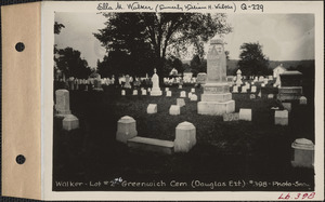 Walker, Greenwich Cemetery, Douglas Extension, lots 2, 6, Greenwich, Mass., ca. 1928-1929