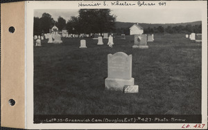 Washington P. Fry, Greenwich Cemetery, Douglas Extension, lot 35, Greenwich, Mass., ca. 1928