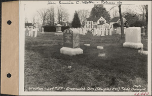 Daniel G. Weston, Greenwich Cemetery, Douglas Extension, lot 57, Greenwich, Mass., ca. 1928