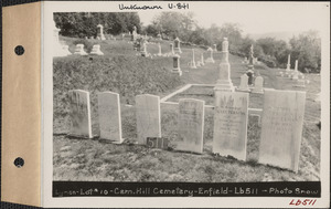 Lyman, Cemetery Hill Cemetery, lot 10, Enfield, Mass., ca. 1930-1931