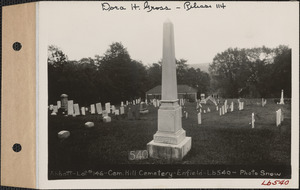 Abbott, Cemetery Hill Cemetery, lot 146, Enfield, Mass., ca. 1930-1931