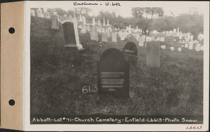 Abbott, Church Cemetery, lot 71, Enfield, Mass., ca. 1930-1931