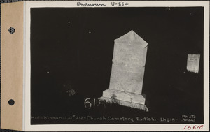 William C. Hutchinson, Church Cemetery, lot 212, Enfield, Mass., ca. 1930-1931