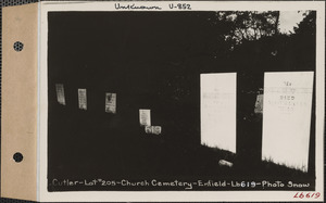 Cutler, Church Cemetery, lot 205, Enfield, Mass., ca. 1930-1931