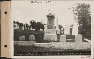 David Blodgett, Church Cemetery, lot 273, Enfield, Mass., ca. 1930-1931