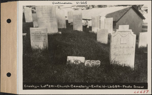 Crosby, Church Cemetery, lot 291, Enfield, Mass., ca. 1930-1931