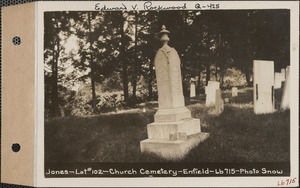 Jones, Church Cemetery, lot 102, Enfield, Mass., ca. 1930-1931