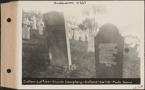 Colton, Church Cemetery, lot 104, Enfield, Mass., ca. 1930-1931