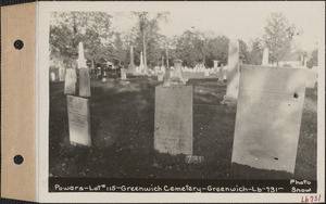 Clark Powers, Greenwich Cemetery, Old section, lot 115, Greenwich, Mass., ca. 1930-1931