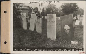 Burt, Greenwich Cemetery, Old section, lot 147, Greenwich, Mass., ca. 1930-1931