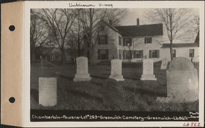 Chamberlain - Powers, Greenwich Cemetery, Old section, lot 253, Greenwich, Mass., ca. 1930-1931