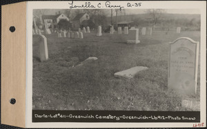 Wilson Darte, Greenwich Cemetery, Old section, lot 411, Greenwich, Mass., ca. 1930-1931