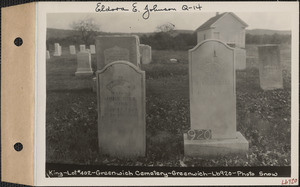 John King, Greenwich Cemetery, Old section, lot 402, Greenwich, Mass., ca. 1930-1931