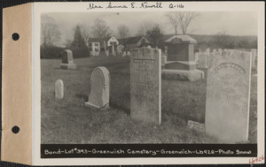 Bond, Greenwich Cemetery, Old section, lot 393, Greenwich, Mass., ca. 1930-1931