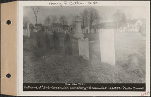 Cutler, Greenwich Cemetery, Old section, lot 376, Greenwich, Mass., ca. 1930-1931
