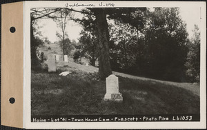 Lydia Haine, Town House Cemetery, lot 41, Prescott, Mass., ca. 1930-1931