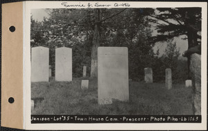 Austin Jenison, Town House Cemetery, lot 35, Prescott, Mass., ca. 1930-1931