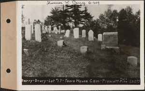 Berry - Drury, Town House Cemetery, lot 17, Prescott, Mass., ca. 1930-1931