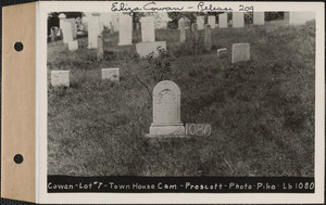 Cowan, Town House Cemetery, lot 7, Prescott, Mass., ca. 1930-1931