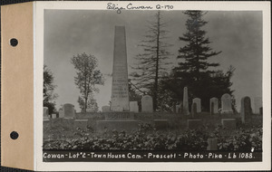 Cowan - Russell, Town House Cemetery, lot 2, Prescott, Mass., ca. 1930-1931