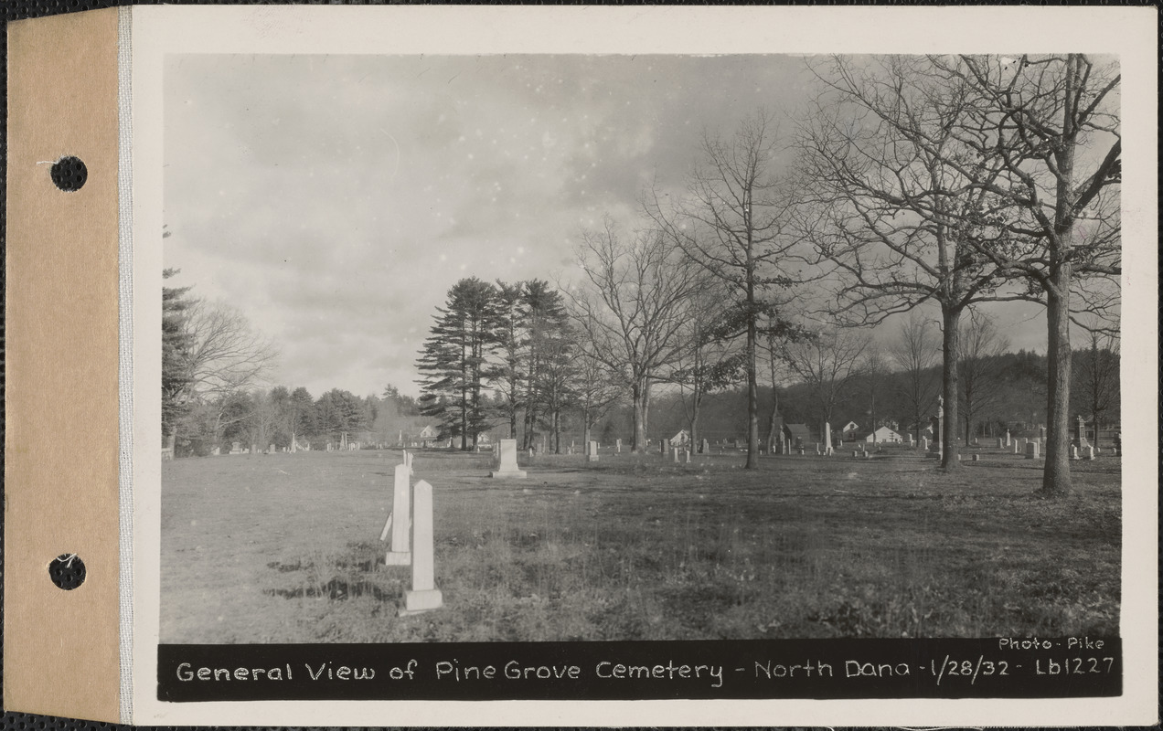 General View of Pine Grove Cemetery, North Dana, Mass., Jan 28, 1932