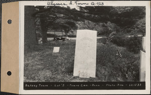 Betsey Towne, Towne Cemetery, lot 3, Dana, Mass., ca. 1932